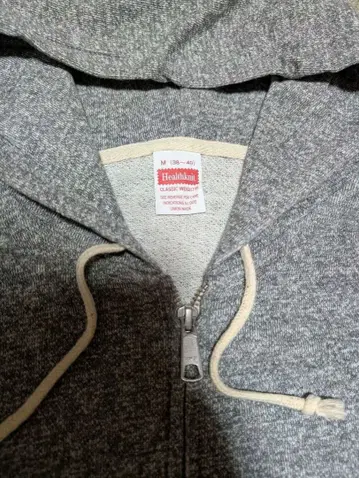 Healthknit 헬스니트 풀 집업 후드티 코튼 그레이 멜란지 그레이