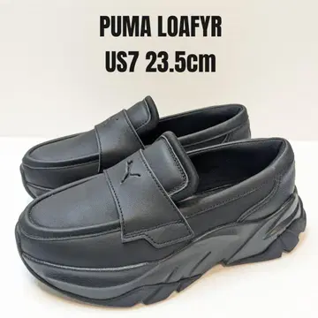 거의 미사용 PUMA LOAFYR 푸마 로퍼 23.5 블랙 통굽