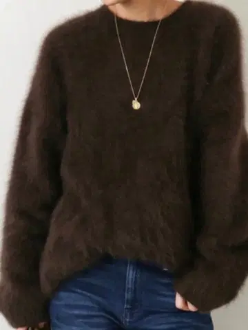 Deuxieme Classe Fluffy sweater 브라운