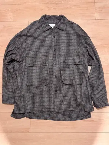 PUBLIC TOKYO 울 체크 릴랙스 셔츠