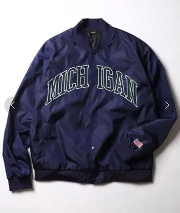 프릭스스토어 빅 실루엣 자수 칼리지 로고 블루종/바시티 자켓