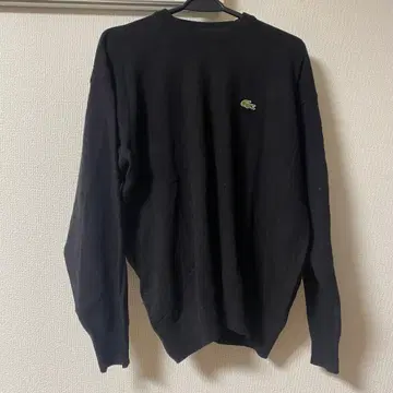 LACOSTE 라코스테 니트 스웨터 블랙 악어 로고
