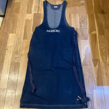 INGEBORG 로고 자수 오버롤 스커트