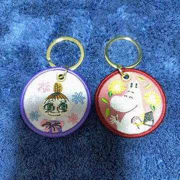 [ 새상품 미사용 ] 무민밸리파크 랜덤 자수 키링 2세트