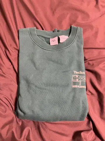 ZARA L 사이즈 Technics 크루넥 트레이닝복 그린
