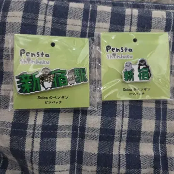 신주쿠역 Suica 펭귄 핀 배지 2개 세트