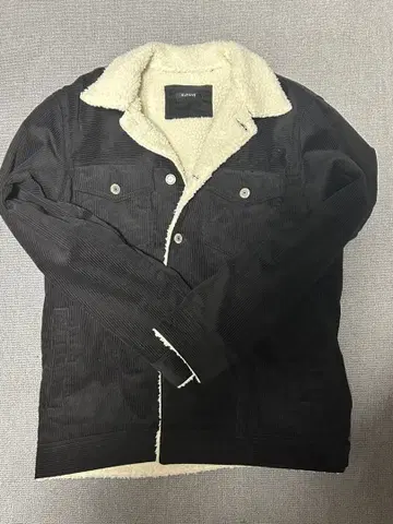 코듀로이 보아 자켓 블랙