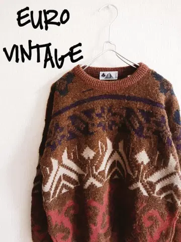 D221311 EURO VINTAGE 총무늬 니트