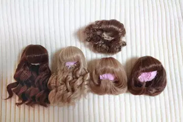 1/3 인형 가발 3.5~4인치 5점 묶음