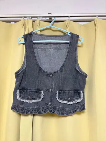 axesfemme/ 데님/프릴/베스트