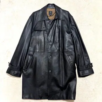 초레어 G-STAGE 램 가죽 롱 코트 블랙 XL 사이즈