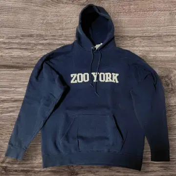 [레어] 90s ZOO YORK 즈 요크 로고 후드티 네이비 M