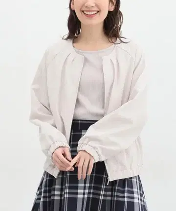 새상품급 노카라 블루종 Honeys GLACIER 그레이쉬 베이지