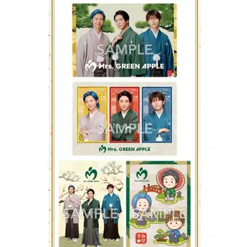 Mrs.GREEN APPLE 오리지널 비주얼 시트 4종 일본 의류