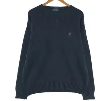 80년대 CHAPS 코튼 니트 인도네시아산 블랙