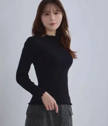 overE 멜로우 패널 니트 블랙 96