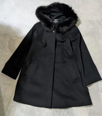 퓨어 캐시미어 100% 블루노 피아테리 피코트 블랙