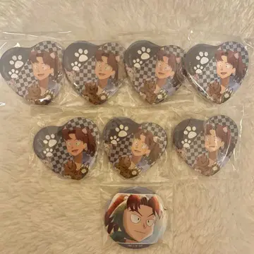 닌타마 란타로 야마다 릿키치 난자타운 하트 캔뱃지 Ani-Art 8개