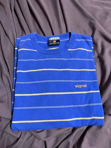 SIGNAL 스포츠 T셔츠 M 파랑 스트라이프