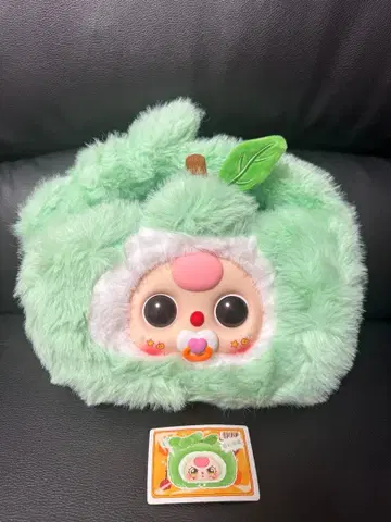 베비쓰리 핸드백 민트 그린 과일 캐릭터 봉제 인형, 특별 레어 눈