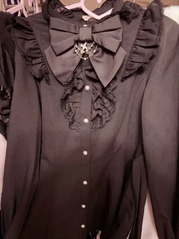 시크릿 허니 액세서리 리본 레이스 프릴 셋업