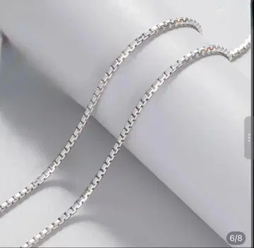 남성용 목걸이 S925 팔각 상자 디자인의 가는 체인