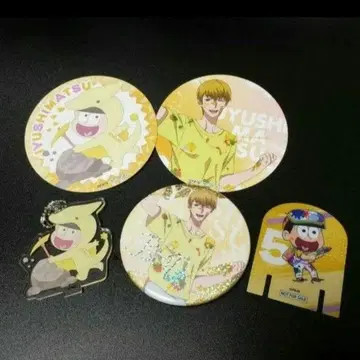 오소마츠 6쌍둥이 콜라보 카페 코스터 캔뱃지 아크릴 키링 쥬시마츠