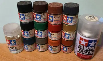 타미야 아크릴 페인트 세트 13색 + 용제