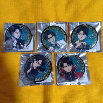 진격의 거인 리바이 캔뱃지 전 5종 세트 가라오케의 철인