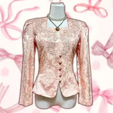 가격 인하 vintage 로키에 레트로 비쥬 자수 새틴 핑크 스퀘어