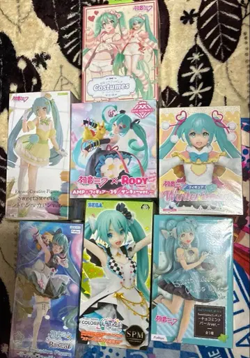 레어 물건 있음 하츠네 미쿠 피규어 7개 세트