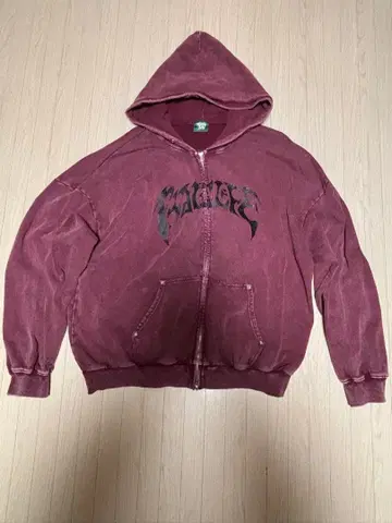 That's life 지퍼 후드티 레드