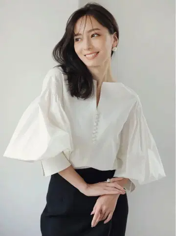 anuans 셔링 볼륨 블라우스