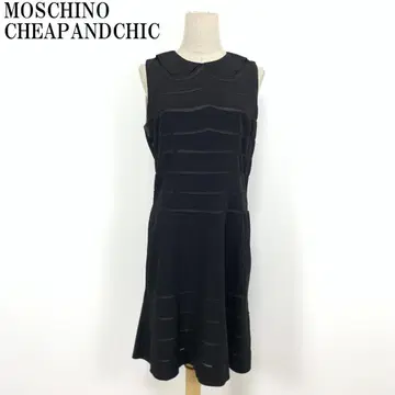 LA6399 모스키노 슬리브리스 원피스 폴리에스테르 블랙 8