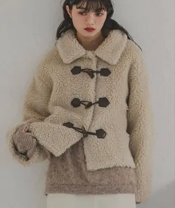 [REMOON] 라메 보아 스탠드 자켓