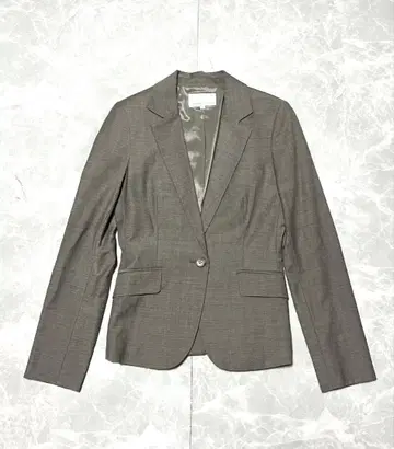 새상품급 M-PREMIER 테일러드 자켓 울 혼방 그레이지 36