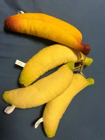 바나나형 봉제 인형 4개 세트