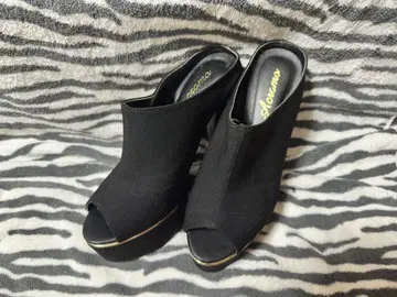 오픈토 블랙 하이힐 펌프스 힐 약 13cm