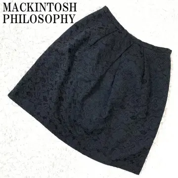 매킨토시 필로소피 전체 레이스 스커트 블랙 36 B352