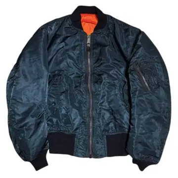 ALPHA 80s USA제 MA-1 구택 봄버 자켓 L 네이비