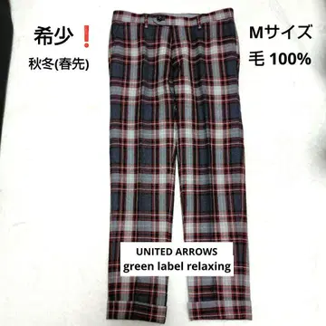 green label relaxing 타탄 체크 슬랙스