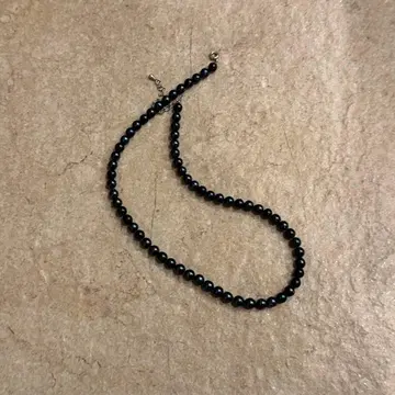 정품 펄 목걸이 블랙