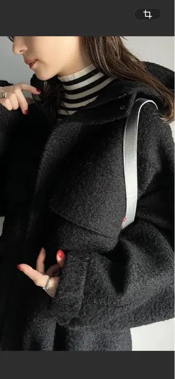 Java 후드 부착 블랙 플리스 자켓