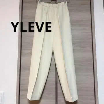 YLEVE 이레브 팬츠 화이트 흰색 센터 턱 캐주얼 팬츠