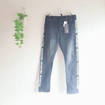 새상품 [시마무라] 로고 데님(M)/면 사용 캐주얼 스키니