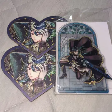 바스티앙 색지 2장 아크릴 스탠드 악마 집사와 검은 고양이 아쿠네코