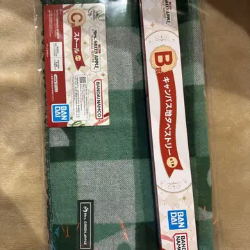 BANDAI C 스톨 그린 체크