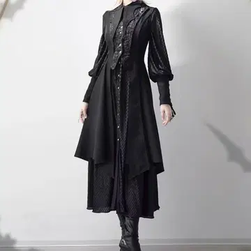 엘레강트한 블랙 롱 드레스