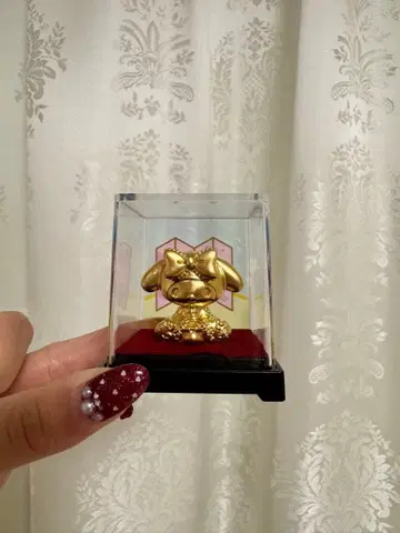 골드 컬러 마이멜로디 피규어 약 7cm