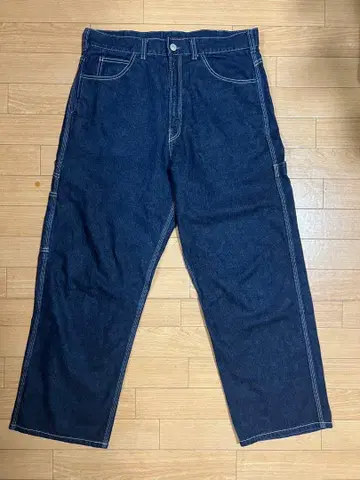 BLUE/BLUE 페인터 팬츠 데님 다크 네이비 아메카지 빔즈 아메카지